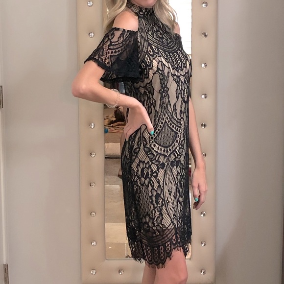 Love Fire Lace Overlay Cocktail Dress - Picture 3 of 9